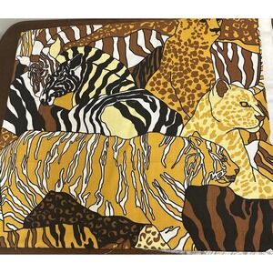 Vintage Riverdale 1976 Pattern Jungle Cotton Canvas Screen Print Fabric 4 Yards